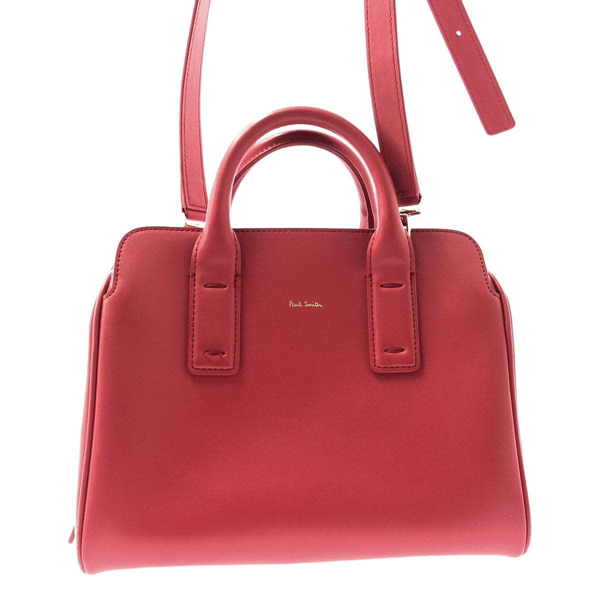 Paul Smith | 2WAY 皮革波士頓包 | 紅色 | 女款