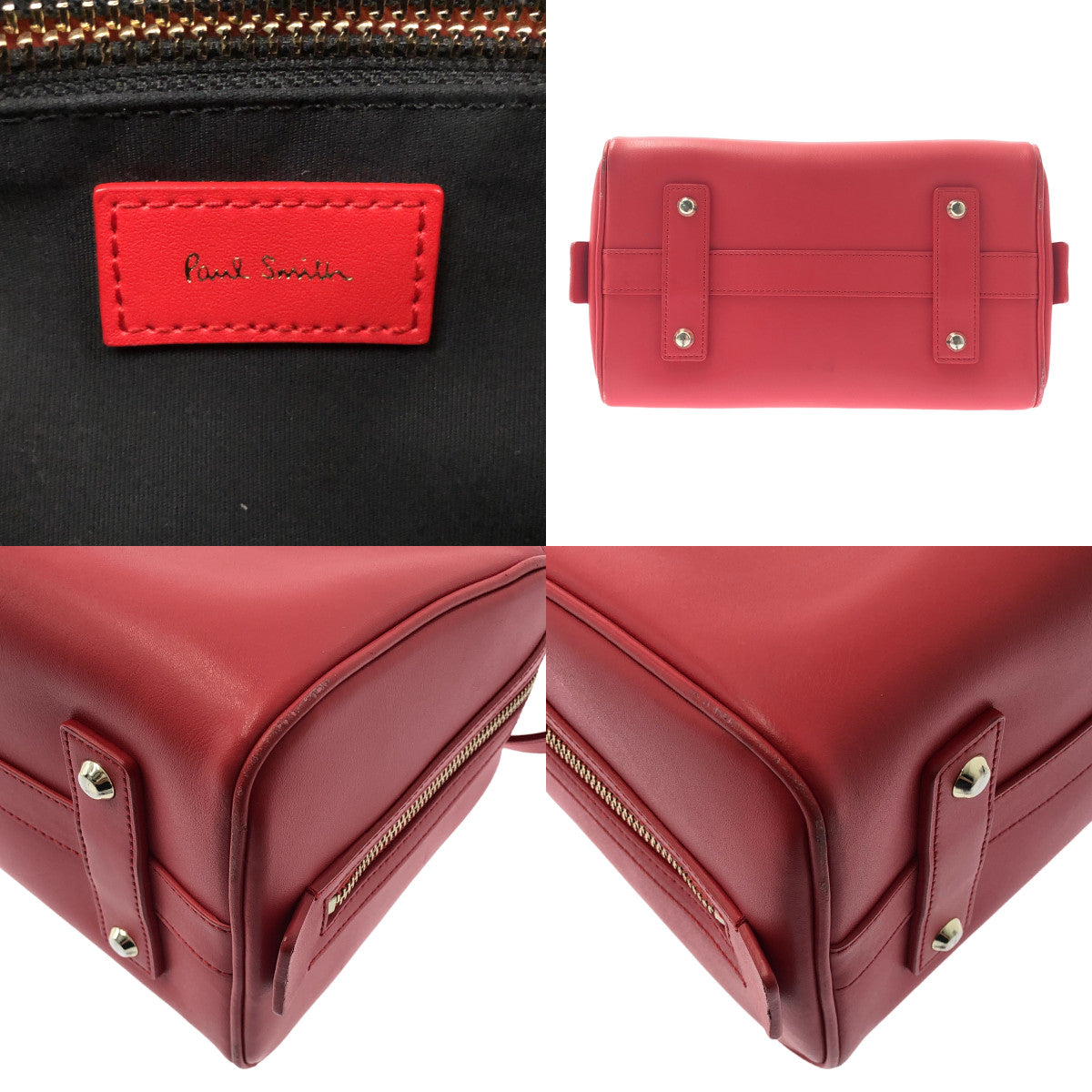 Paul Smith / ポールスミス | 2WAY レザー ボストン バッグ | レッド | レディース