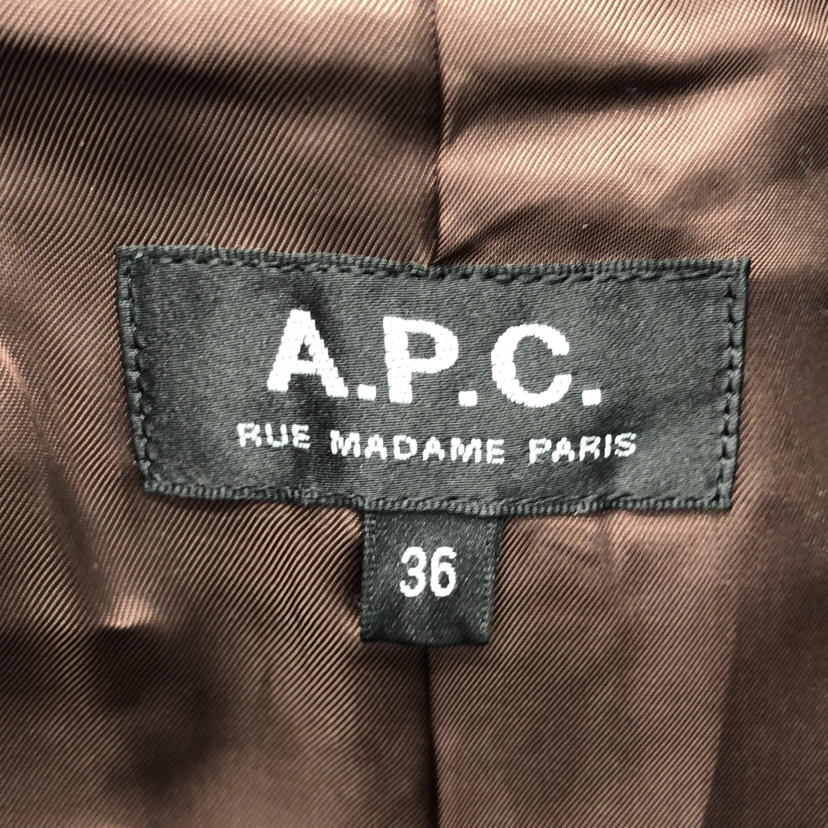 APC / A.P.C. | 羊毛千鳥格外套 / 全襯裡 | 36 | 棕色/黑色 | 女款