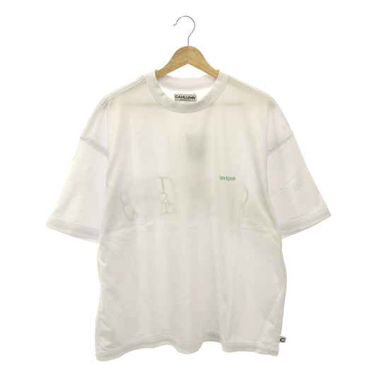 【美品】  FREAK'S STORE / フリークスストア | CAHLUMN LOGO Reversible T-Shirt SECT UNO /  プリント Tシャツ カットソー | S | White | メンズ