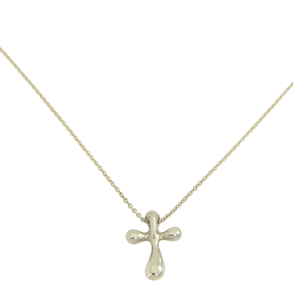 【美品】  Tiffany & Co / ティファニー | エルサ・ペレッティ シルバー925 スモールクロス ネックレス | シルバー | レディース