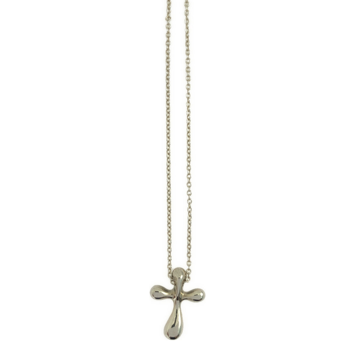 【美品】  Tiffany & Co / ティファニー | エルサ・ペレッティ シルバー925 スモールクロス ネックレス | シルバー | レディース