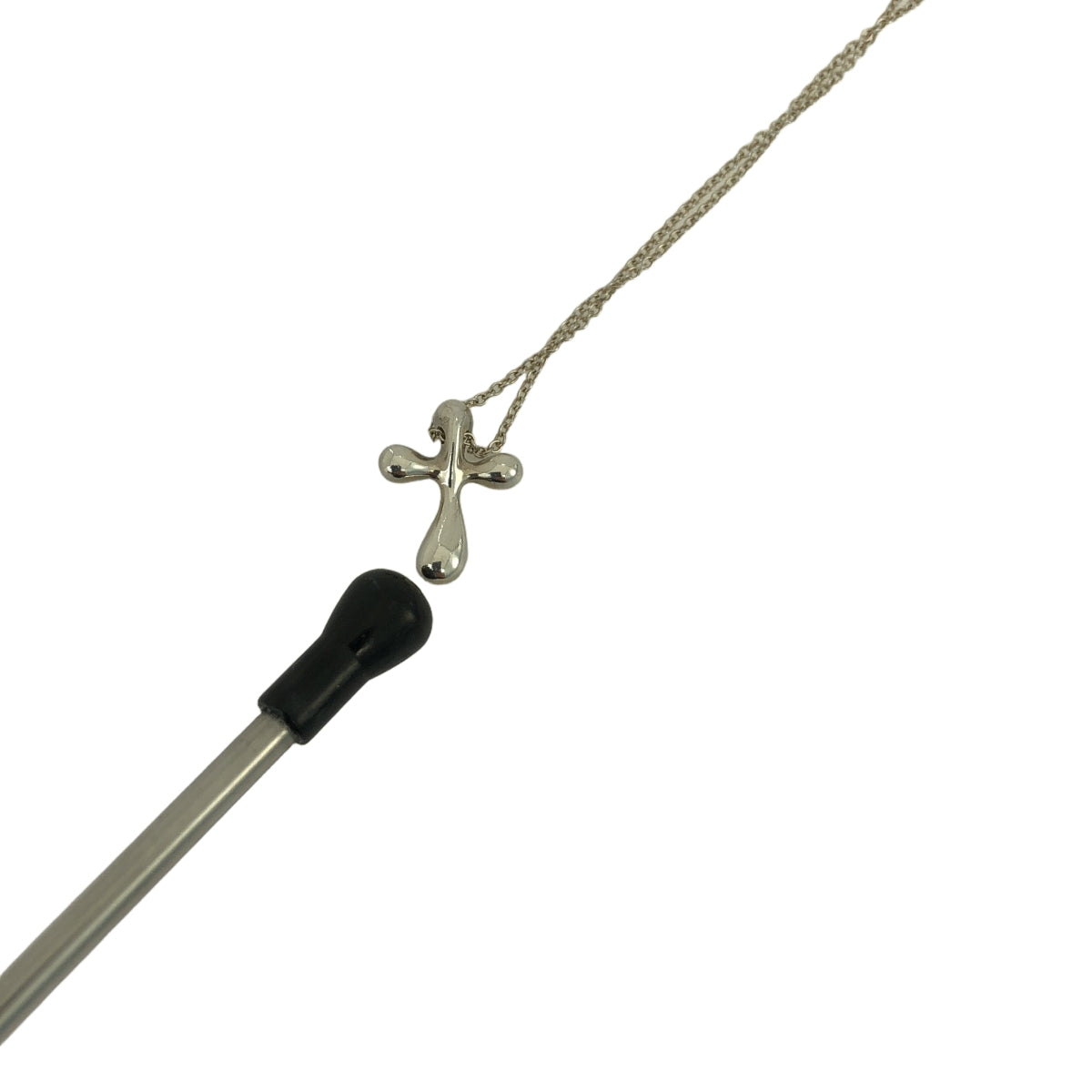 【美品】  Tiffany & Co / ティファニー | エルサ・ペレッティ シルバー925 スモールクロス ネックレス | シルバー | レディース