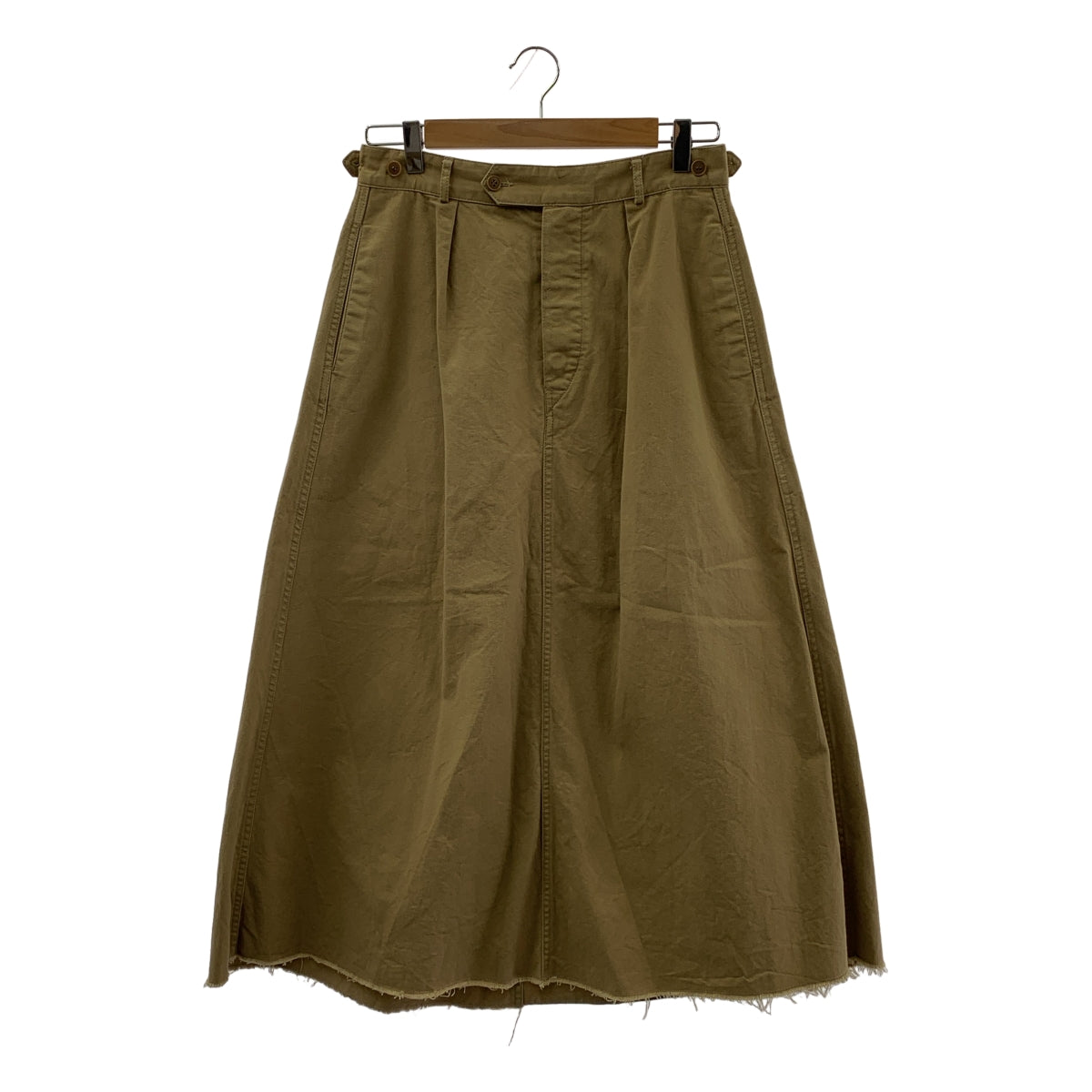 maison de SOIL / メゾンドソイル | コットンツイル タック サイドボタン フレアスカート | 2 | ベージュ | レディース