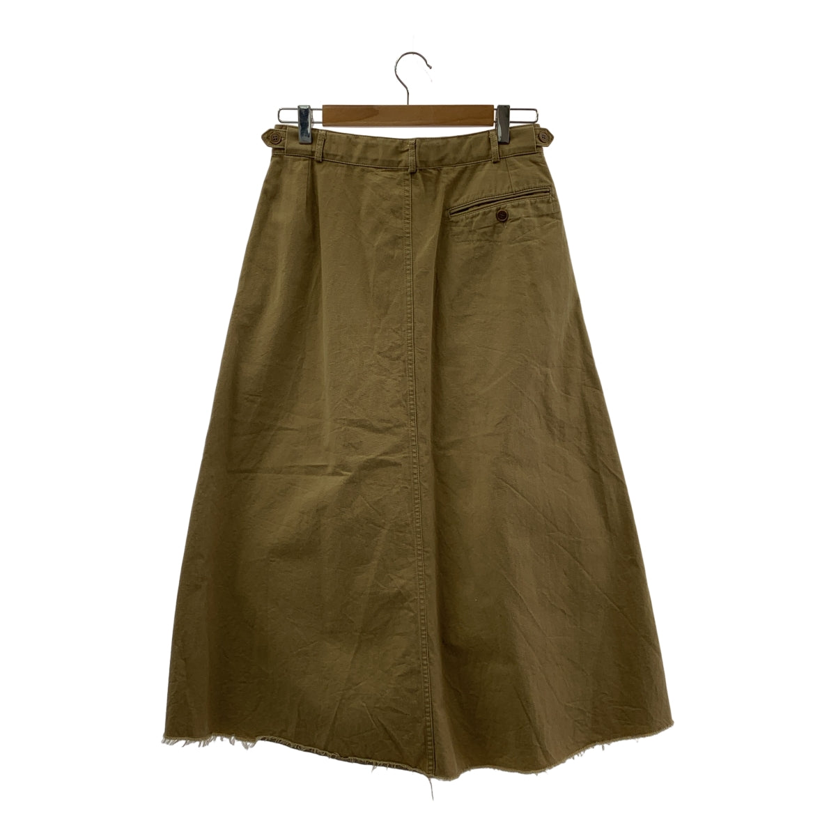 maison de SOIL / メゾンドソイル | コットンツイル タック サイドボタン フレアスカート | 2 | ベージュ | レディース