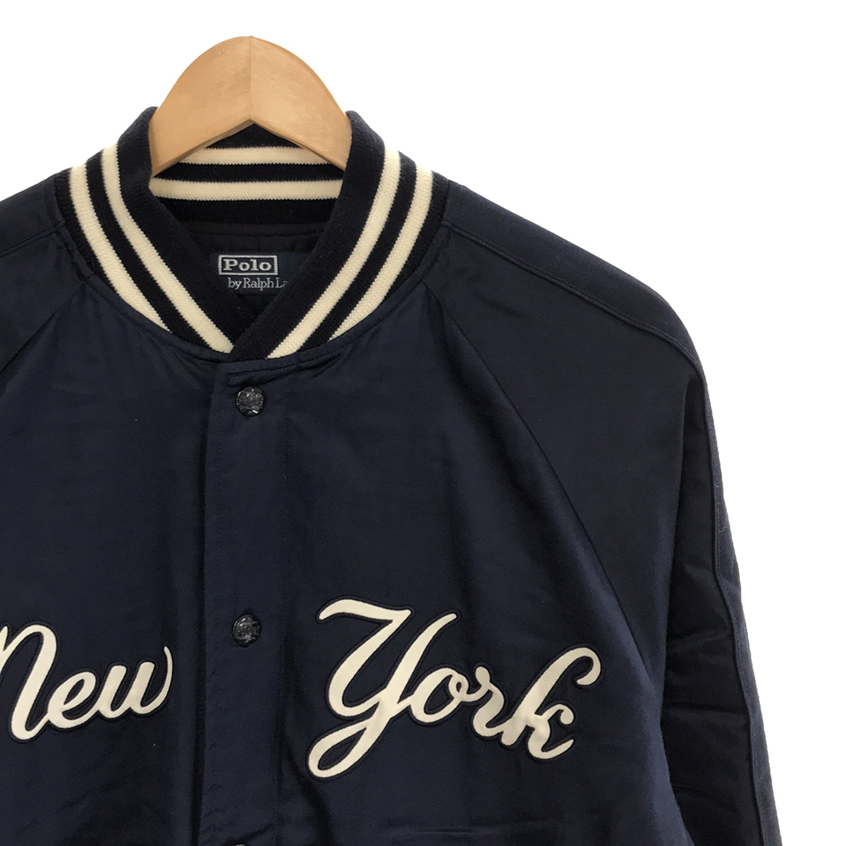 POLO RALPH LAUREN / ポロラルフローレン | × MLB New York Yankees / ニューヨーク ヤンキース  Baseball Jacket / ベースボール アワードジャケット / スタジャン | L | メンズ