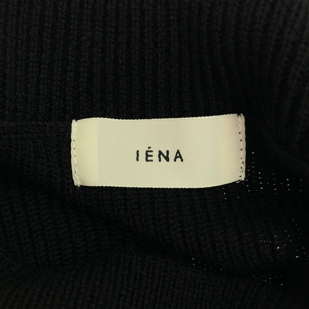 [狀況良好] IENA |短羊毛高領套頭衫 | F |黑色 |女性的