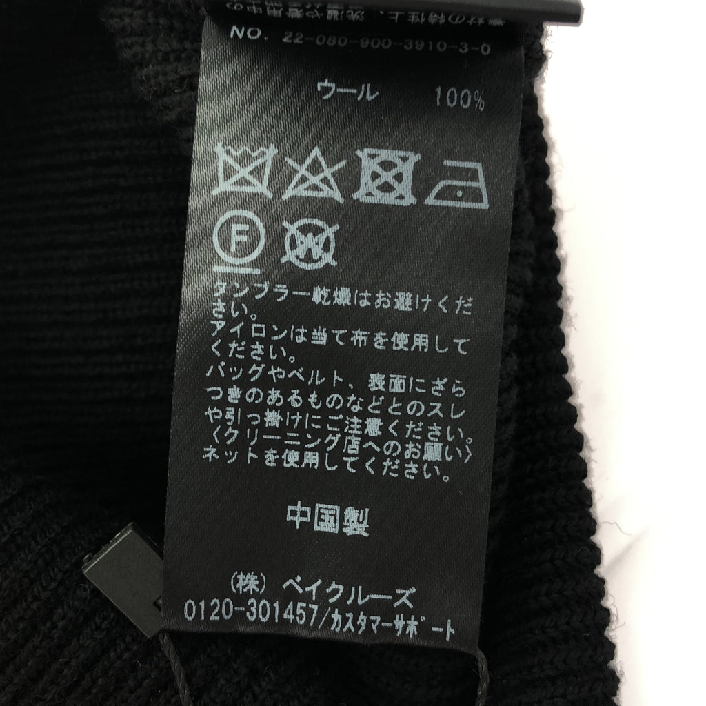 [狀況良好] IENA |短羊毛高領套頭衫 | F |黑色 |女性的