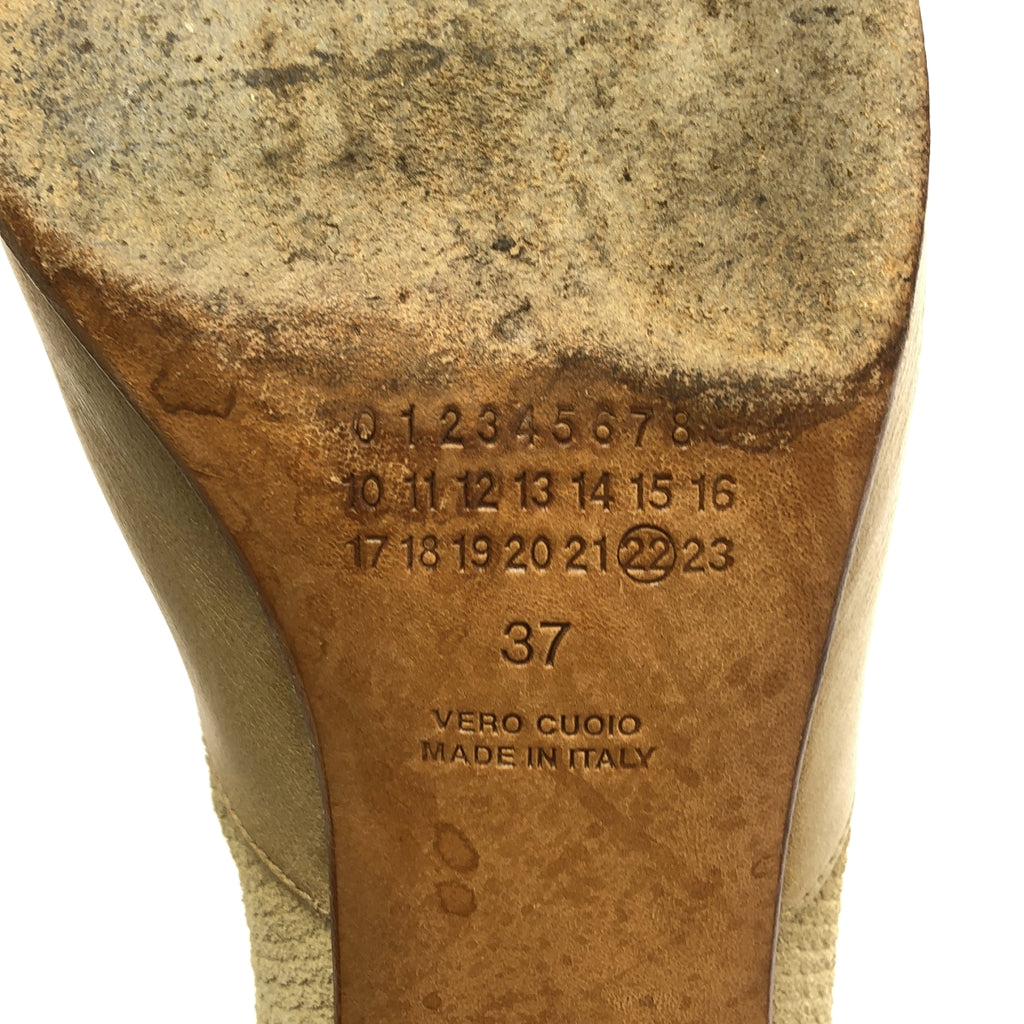 Maison Martin Margiela / 메종 마르탄 마르젤라 | 가죽 코듀로이 전환 힐 짧은 부츠 | 37 |