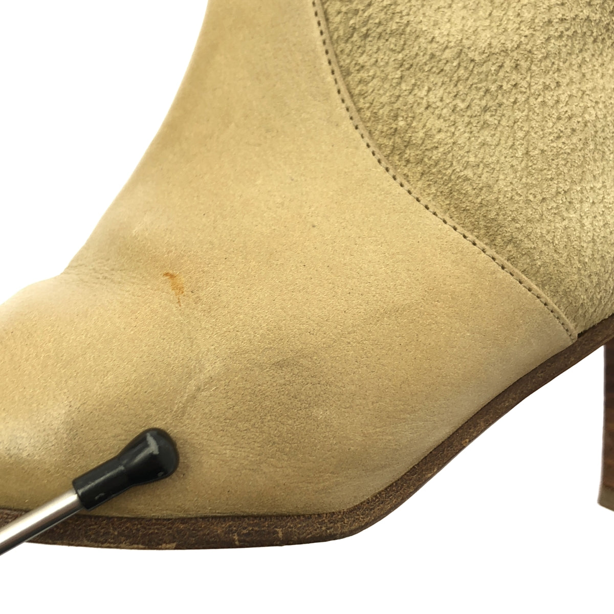 Maison Martin Margiela / 메종 마르탄 마르젤라 | 가죽 코듀로이 전환 힐 짧은 부츠 | 37 |