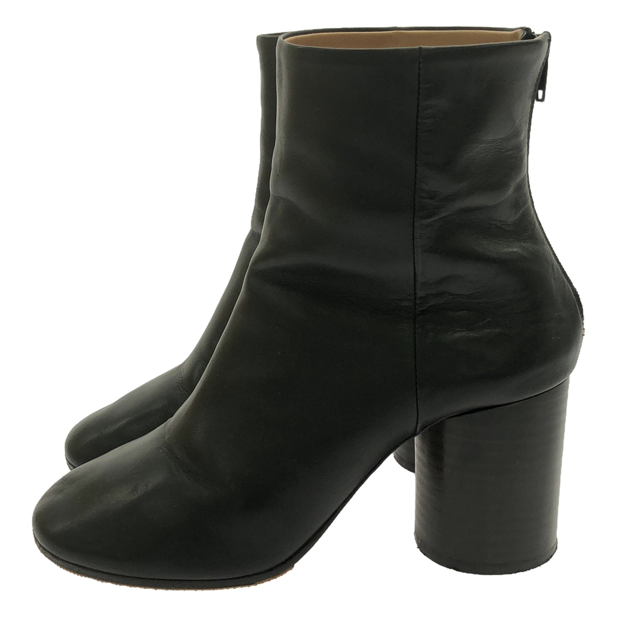 Maison Martin Margiela | Plain Toe Ankle Heel Boots | Size 37 | Black | Women's