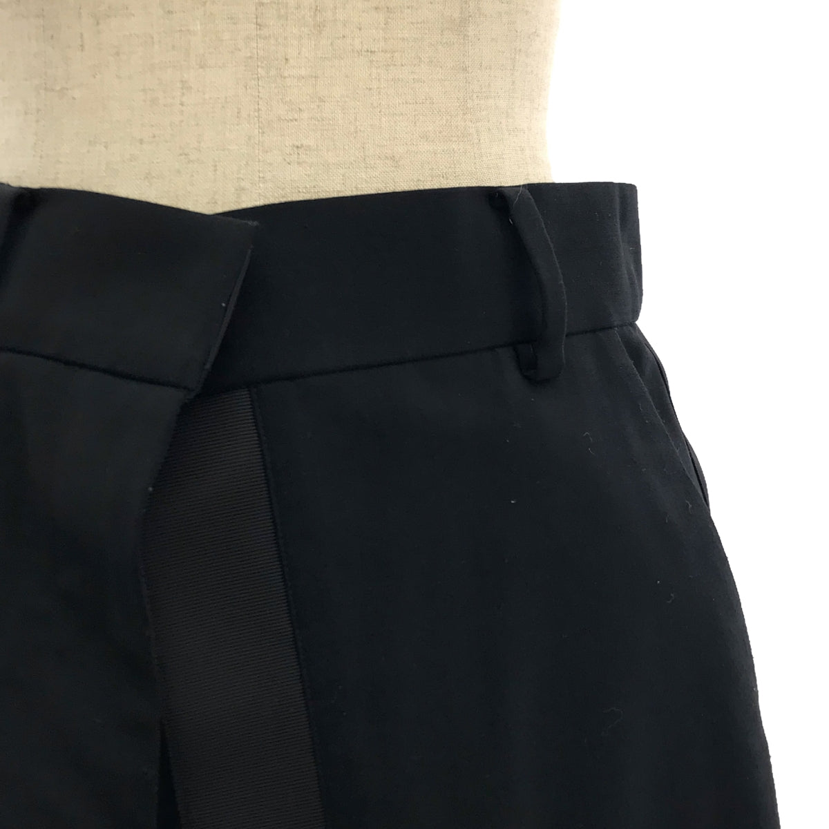 sacai / 사카이 | 데님 도킹 사이드 라인 콤보 스커트 | 1 | 인디고/블랙 | 여성