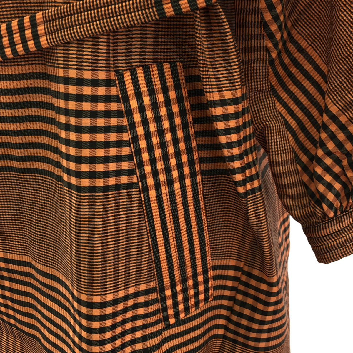 Christian Wijnants / 기독교 와이넌츠 | 실크 블렌드 벨티드 포켓 원피스 | 34 | 브라운/블랙 | 여성