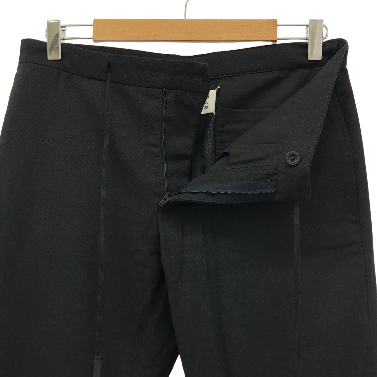 Maison Margiela / メゾンマルジェラ | 2017SS | Summer Wool Drawstring Trouser サマーウール ドローストリング パンツ | 46 | ブラック | メンズ