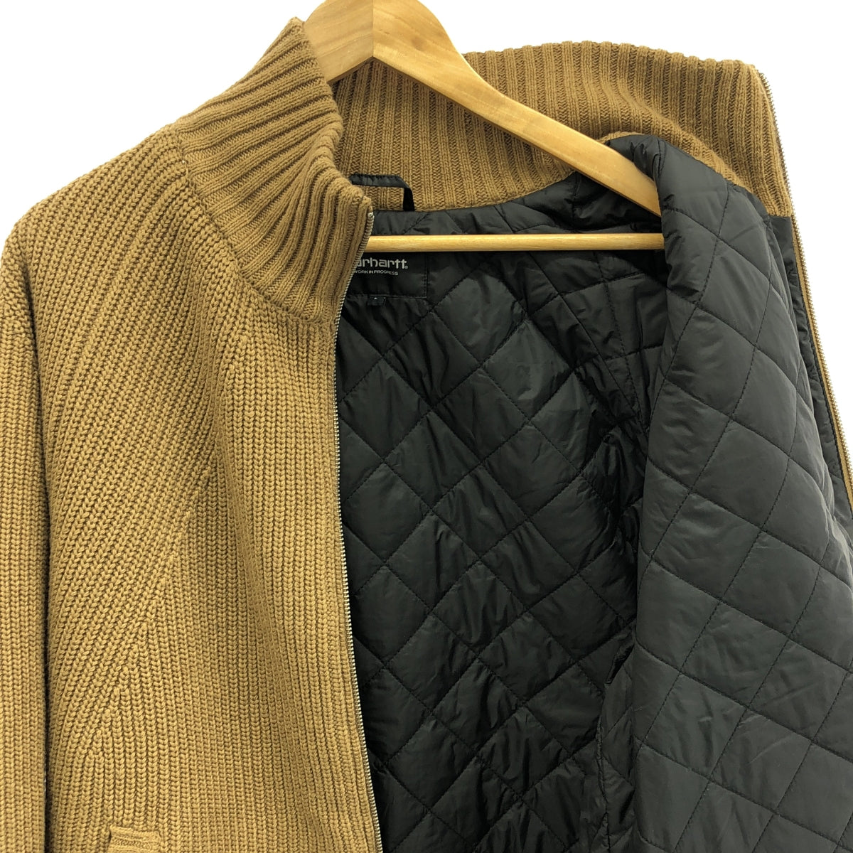 carhartt / カーハート | BANLEY SWEATER JACKET リブニット 中綿 ジャケット | L | ブラウン | メンズ