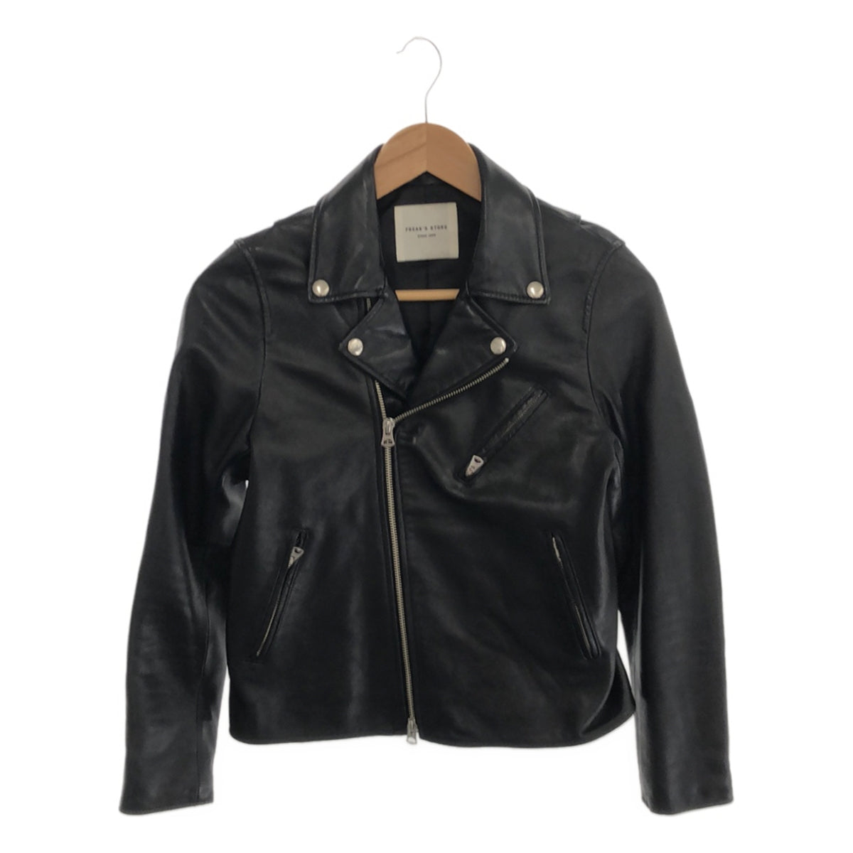 FREAK'S STORE | Lamb leather rider jacket | S | Black | Women's