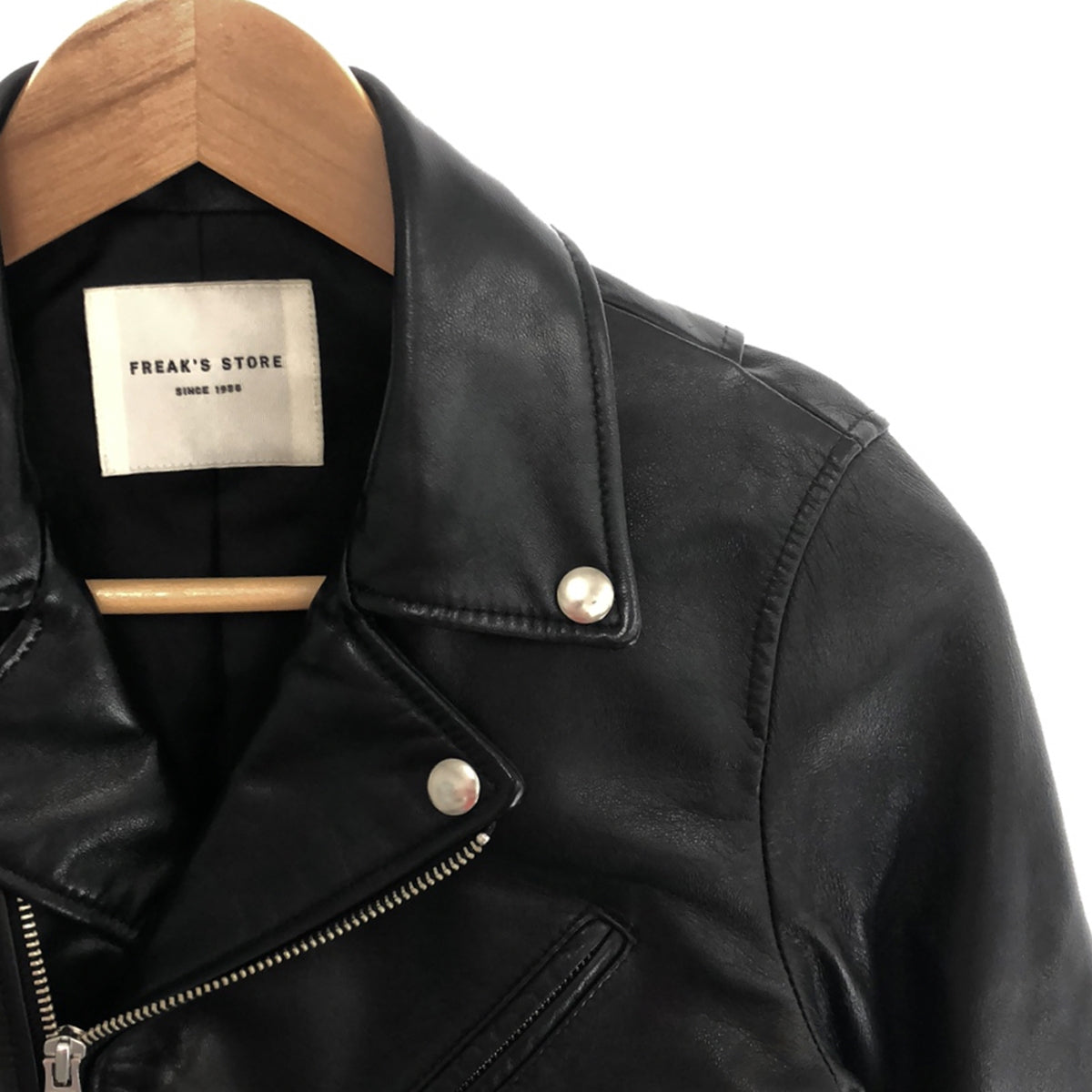 FREAK'S STORE | Lamb leather rider jacket | S | Black | Women's