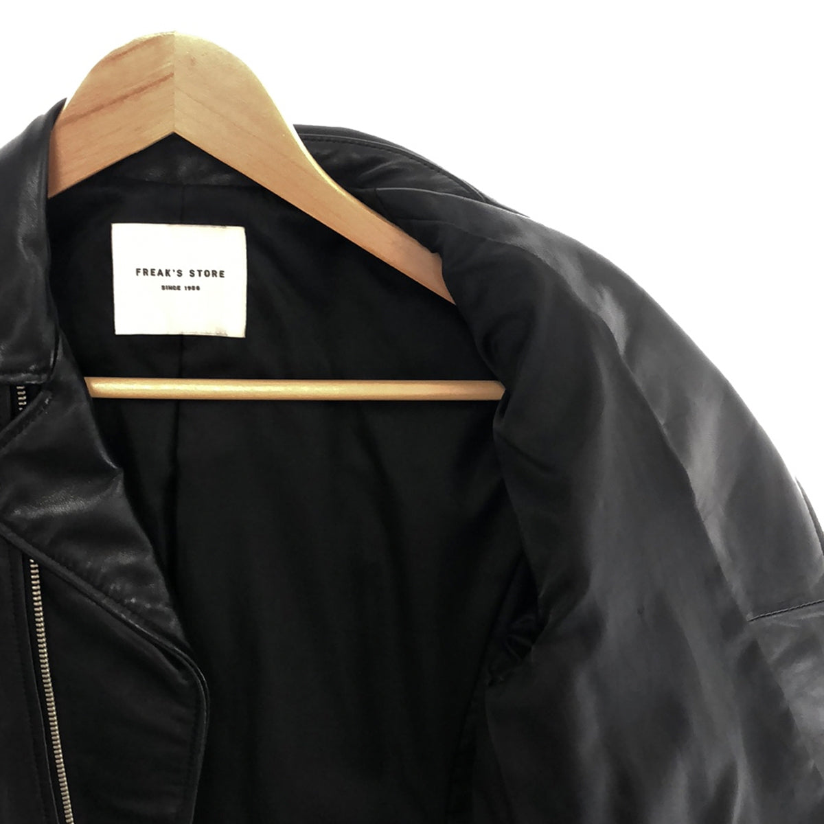 FREAK'S STORE | Lamb leather rider jacket | S | Black | Women's