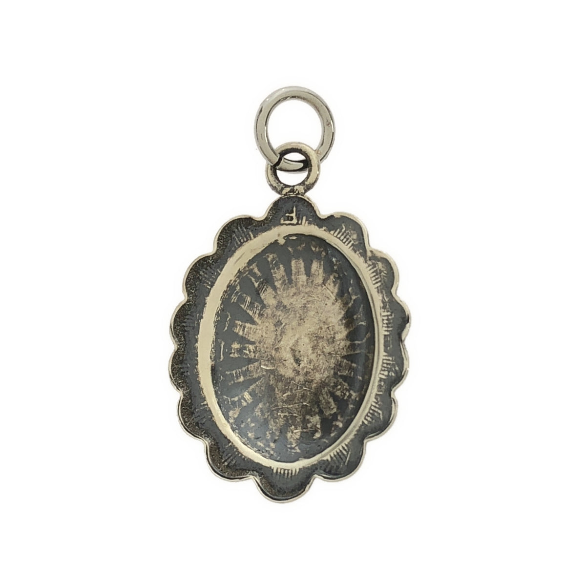 VINTAGE / Vintage clothing | Estimated 40s sterling silver turquoise concho pendant | Silver