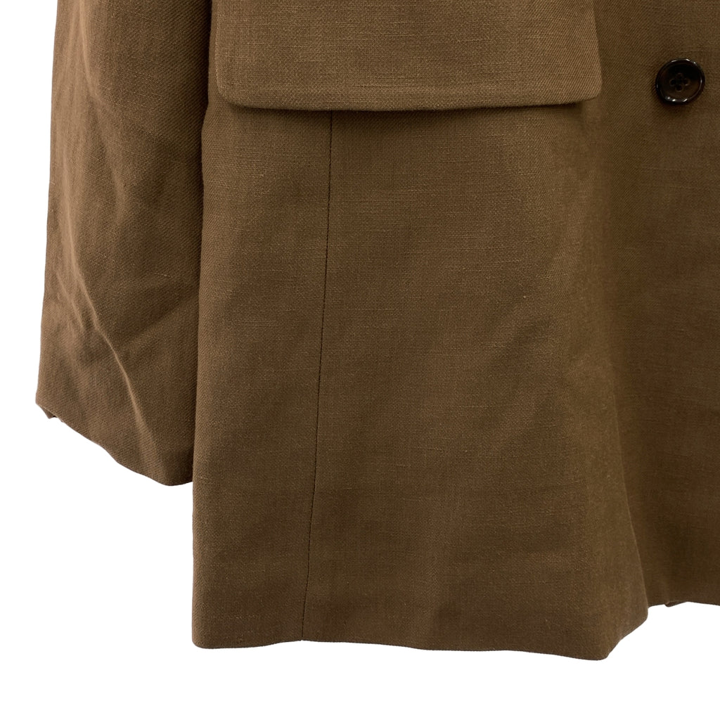 【成色極佳】L'Appartement | 2024春夏系列 | CANGIOLI 寬鬆外套/雙排扣大衣/全襯裡 | F碼 | 棕色 | 女款