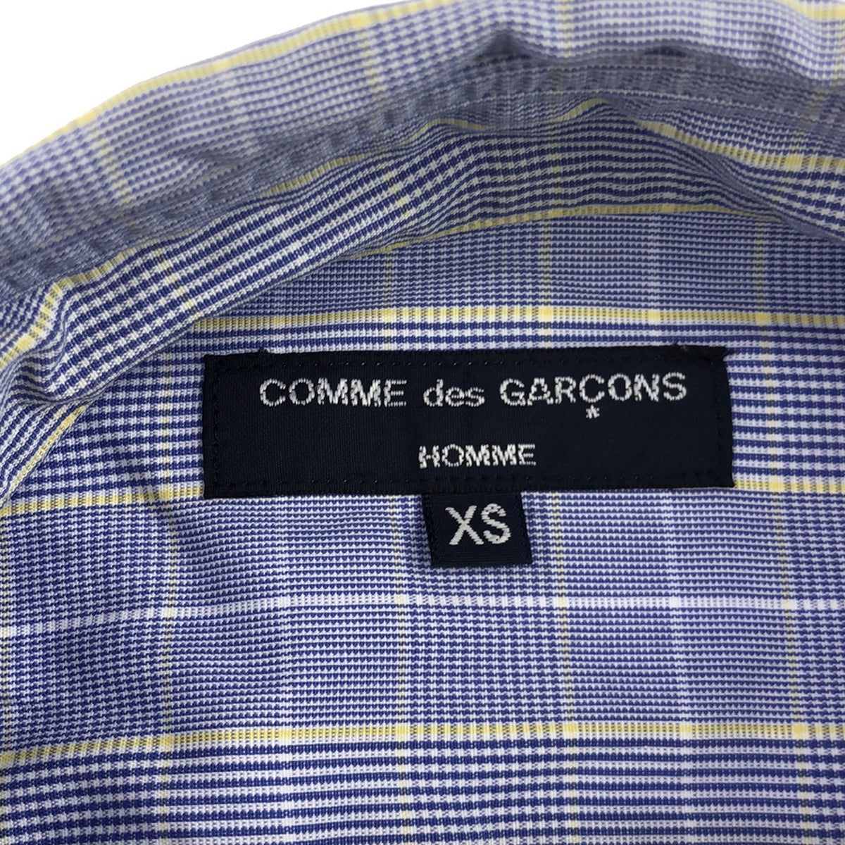 COMME des GARCONS HOMME / コムデギャルソンオム | 異素材 切替 ウール コットン チェック シャツ | XS | メンズ