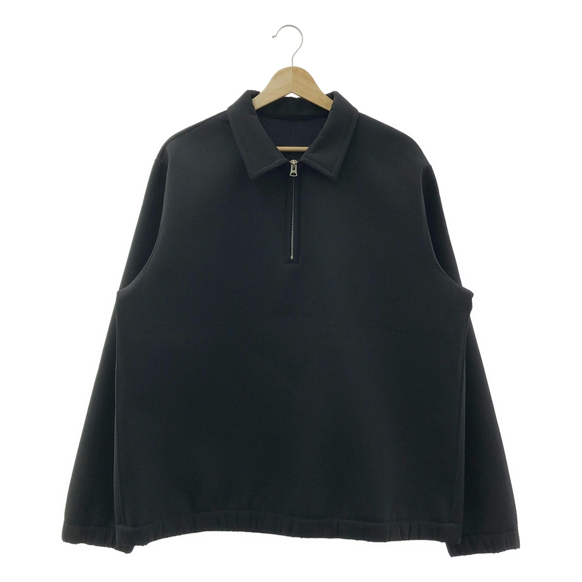 sacai / 사카이 | 2024SS | Suiting Bonding Pullover 하프 Zip 본딩 풀오버 | 2 | 남성