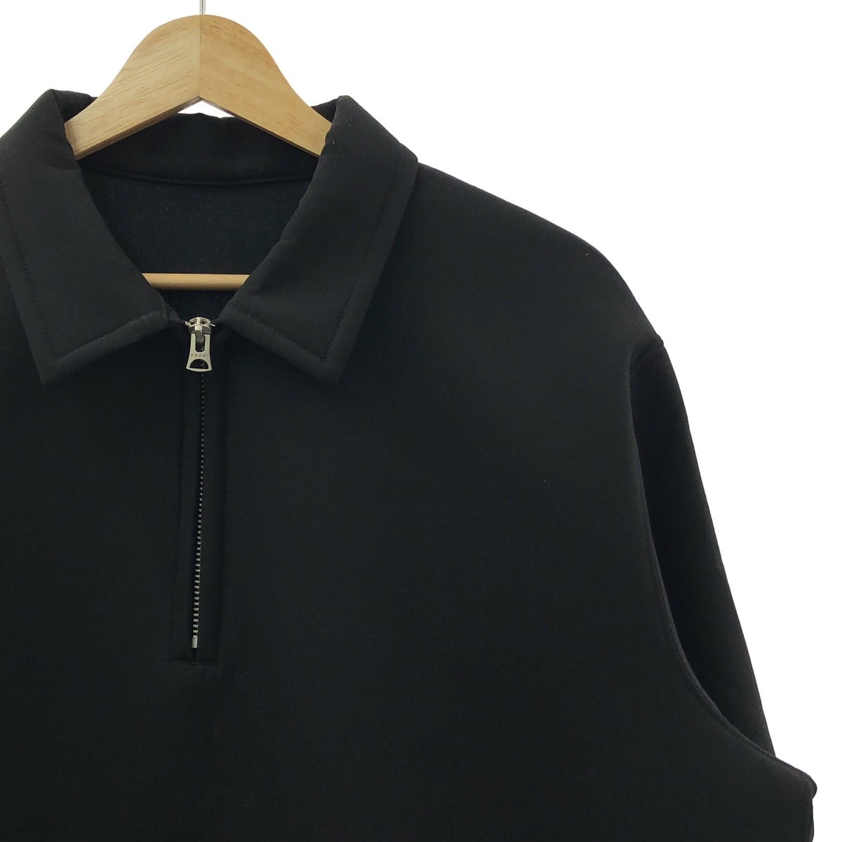 sacai / 사카이 | 2024SS | Suiting Bonding Pullover 하프 Zip 본딩 풀오버 | 2 | 남성