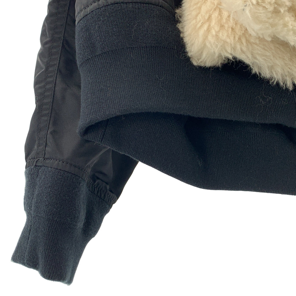 sacai | 仿羊羔絨 x 尼龍斜紋布短夾克 | 女款 | 1 碼