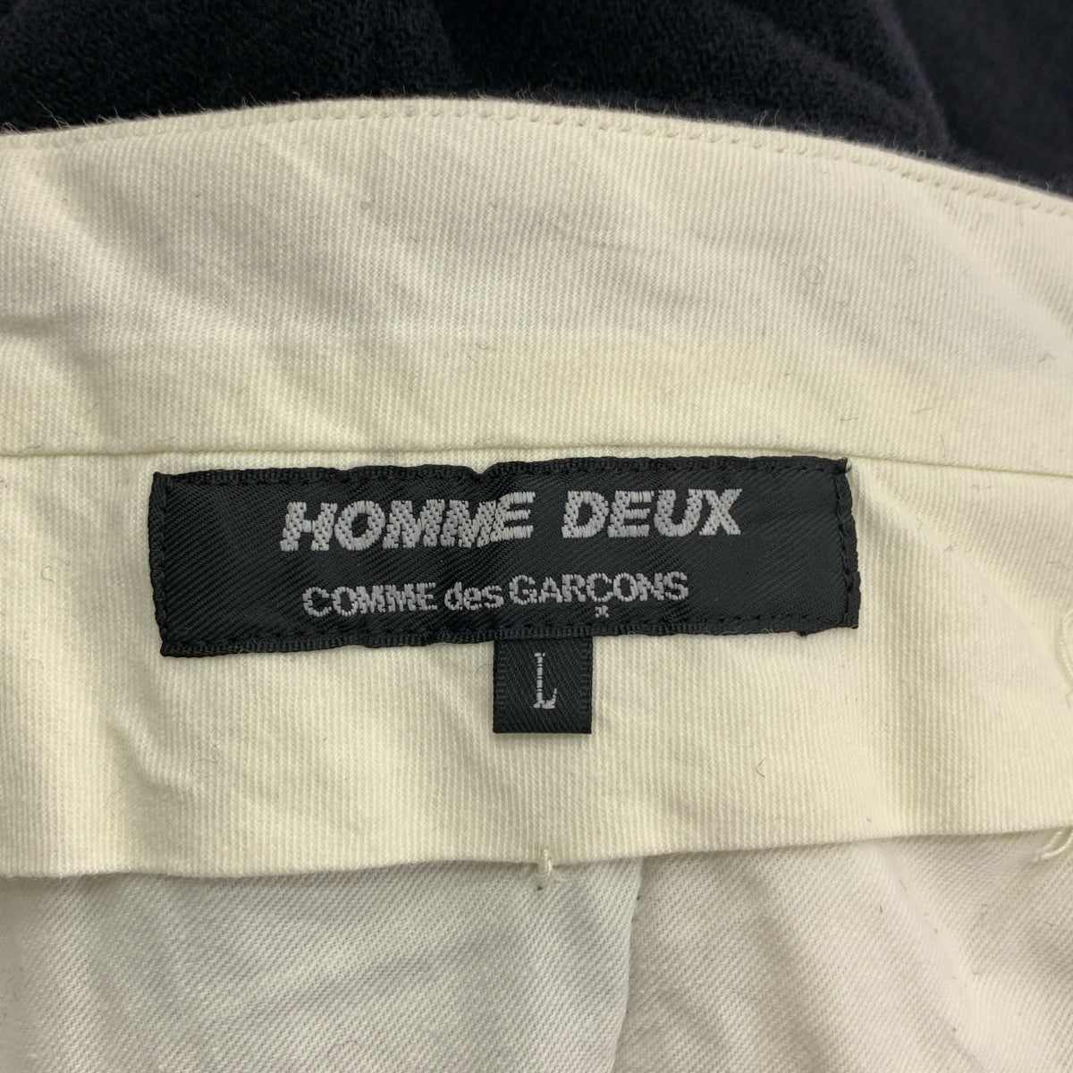 COMME des GARCONS HOMME DEUX / コムデギャルソンオムドゥ | 2019AW | ウール縮絨 テーパード パンツ | L | ネイビー | メンズ