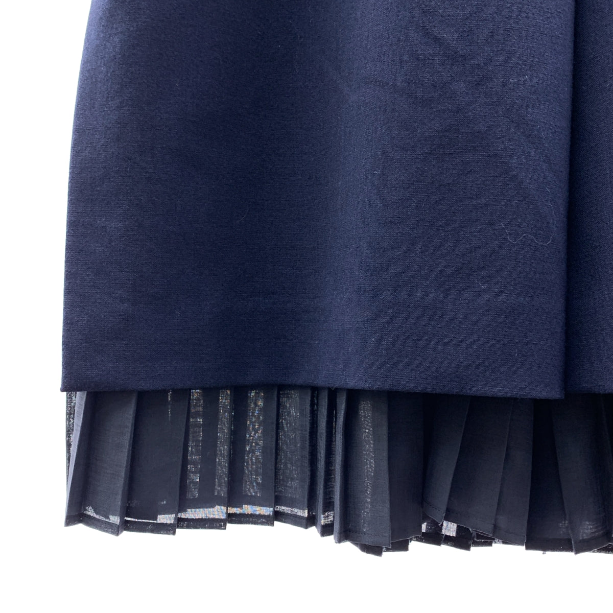 MUVEIL / 뮤베일 | 밑단 주름 V 넥 올인원 팬츠 | 38 | 네이비 | 여성