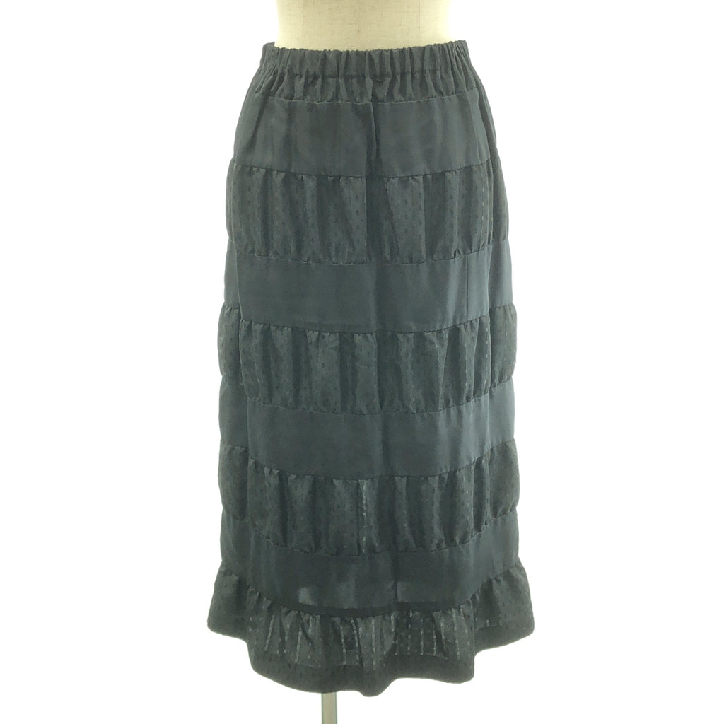 [狀況良好] 經編 COMME des GARÇONS | 2015 秋冬 |人造絲滌綸條紋寬鬆長裙| SHOPBOP黑色|女性的