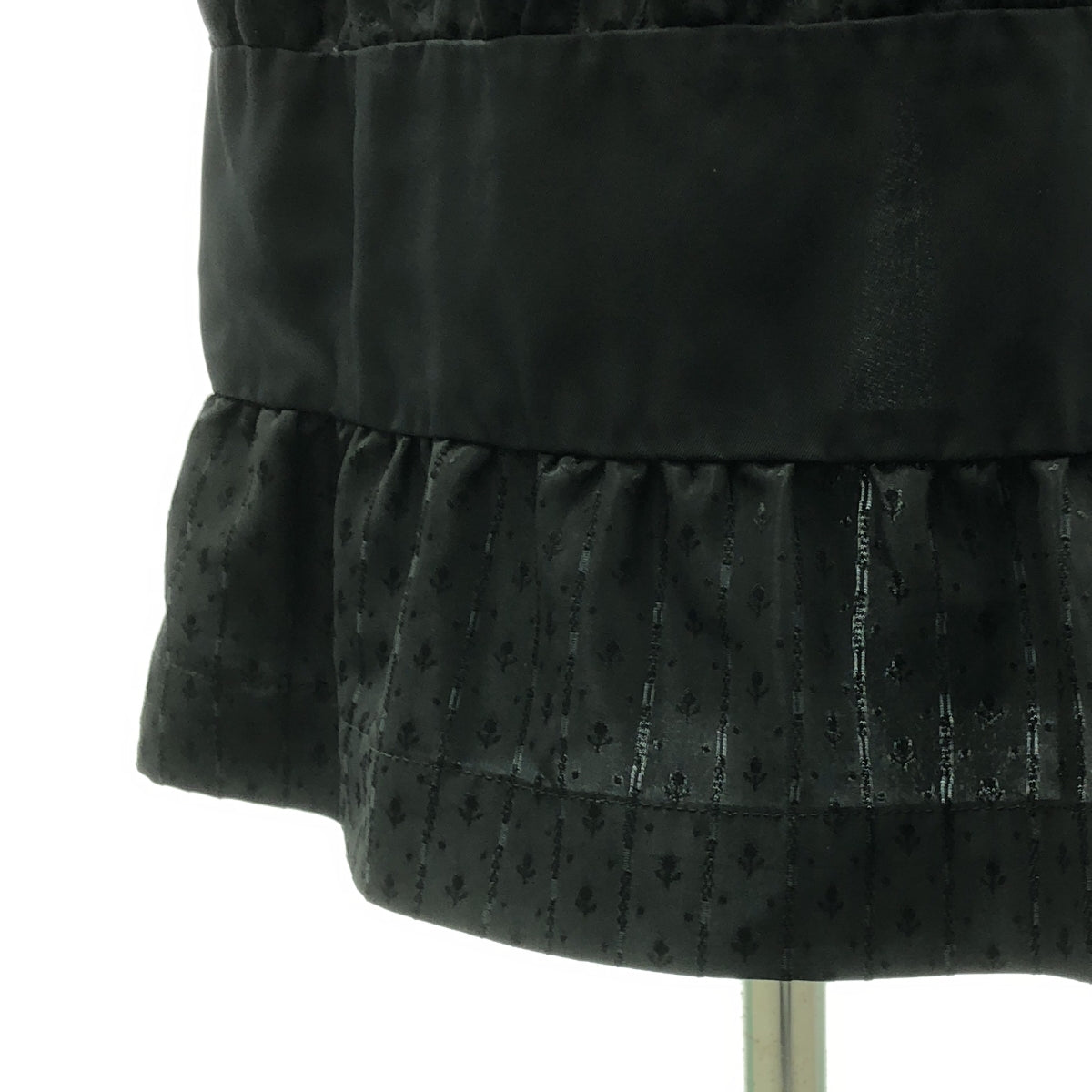 【美品】  tricot COMME des GARCONS / トリココムデギャルソン | 2015AW | レーヨン ポリエステル ボーダーイージーロングスカート | ブラック | レディース