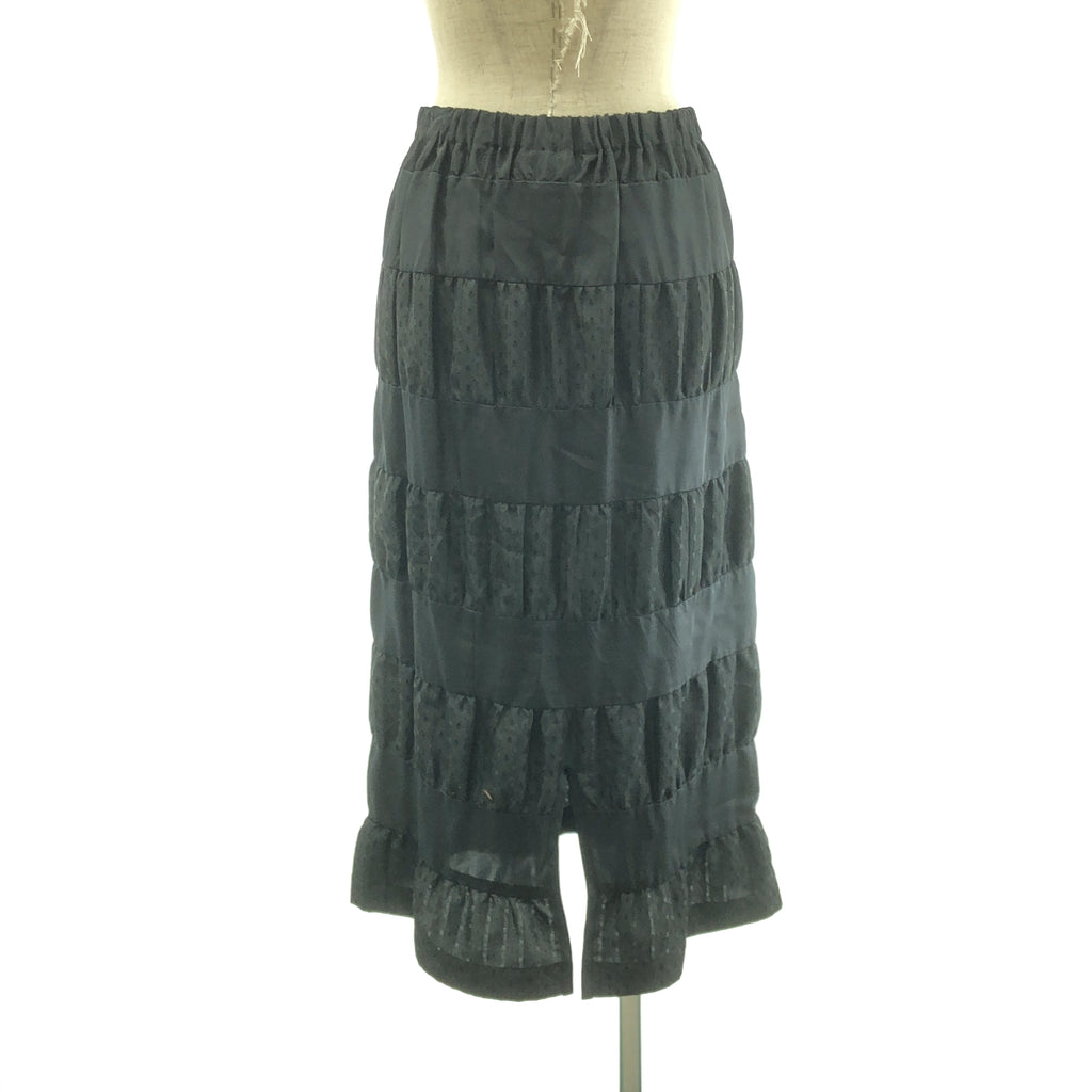 [狀況良好] 經編 COMME des GARÇONS | 2015 秋冬 |人造絲滌綸條紋寬鬆長裙| SHOPBOP黑色|女性的