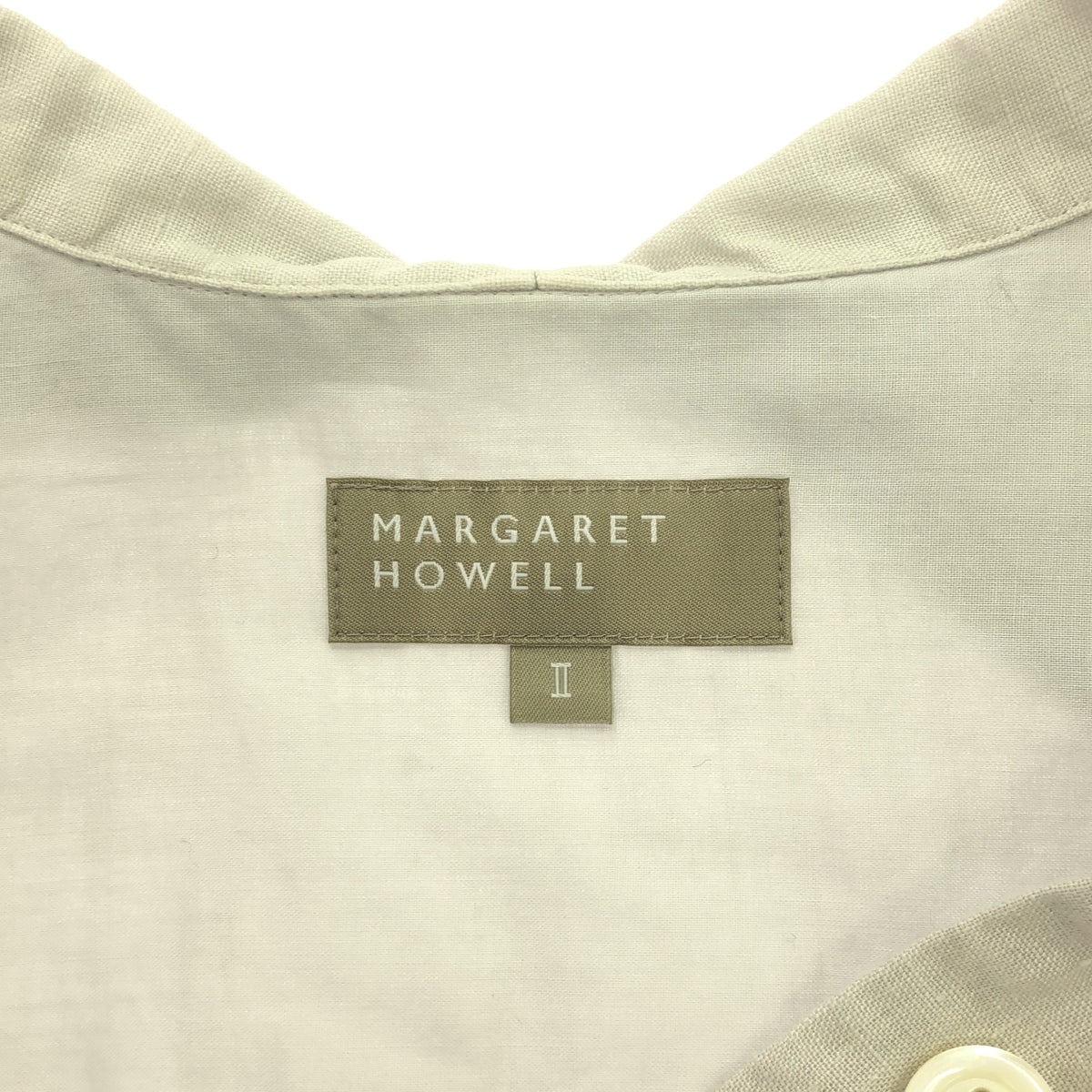 MARGARET HOWELL / マーガレットハウエル | 2022SS | LINEN VOILE プルオーバーシャツ | 2 | ライトグレー | レディース