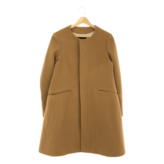 Drawer | Wool collarless coat | 36 | Beige | Women's