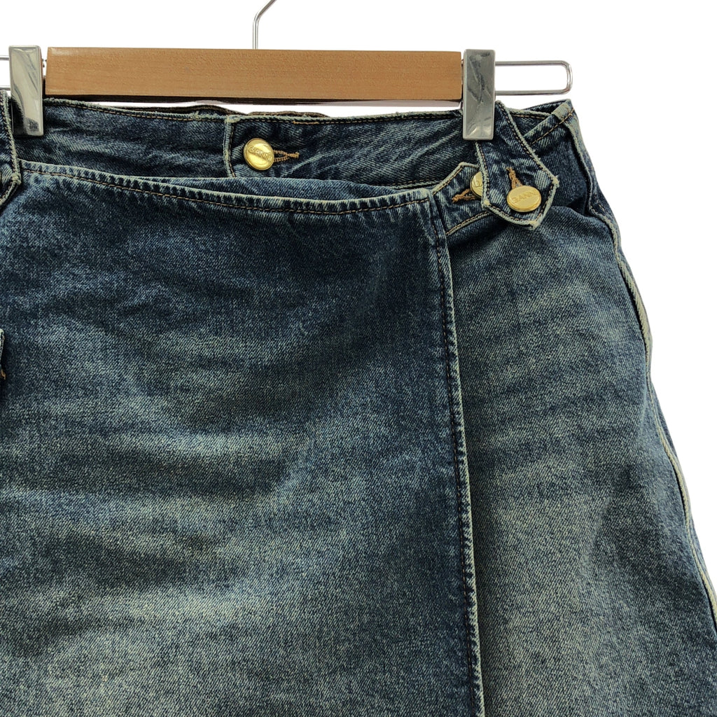 Ganni / Ganni | 重工水洗牛仔喇叭裙牛仔褲 | 破洞牛仔裙 | 尺寸 25 | 女款