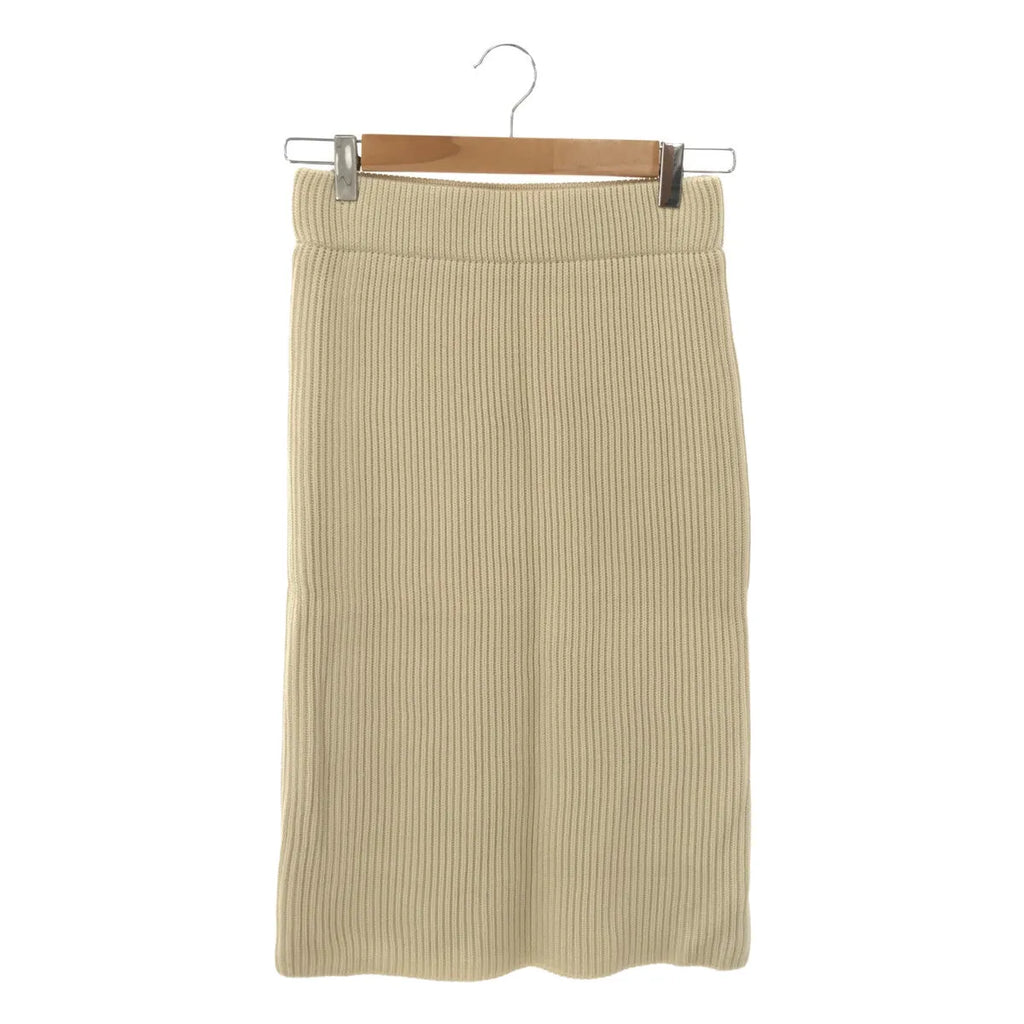 [狀況良好] HYKE |全襯裡羅紋針織裙 | 1 |象牙 |女性的