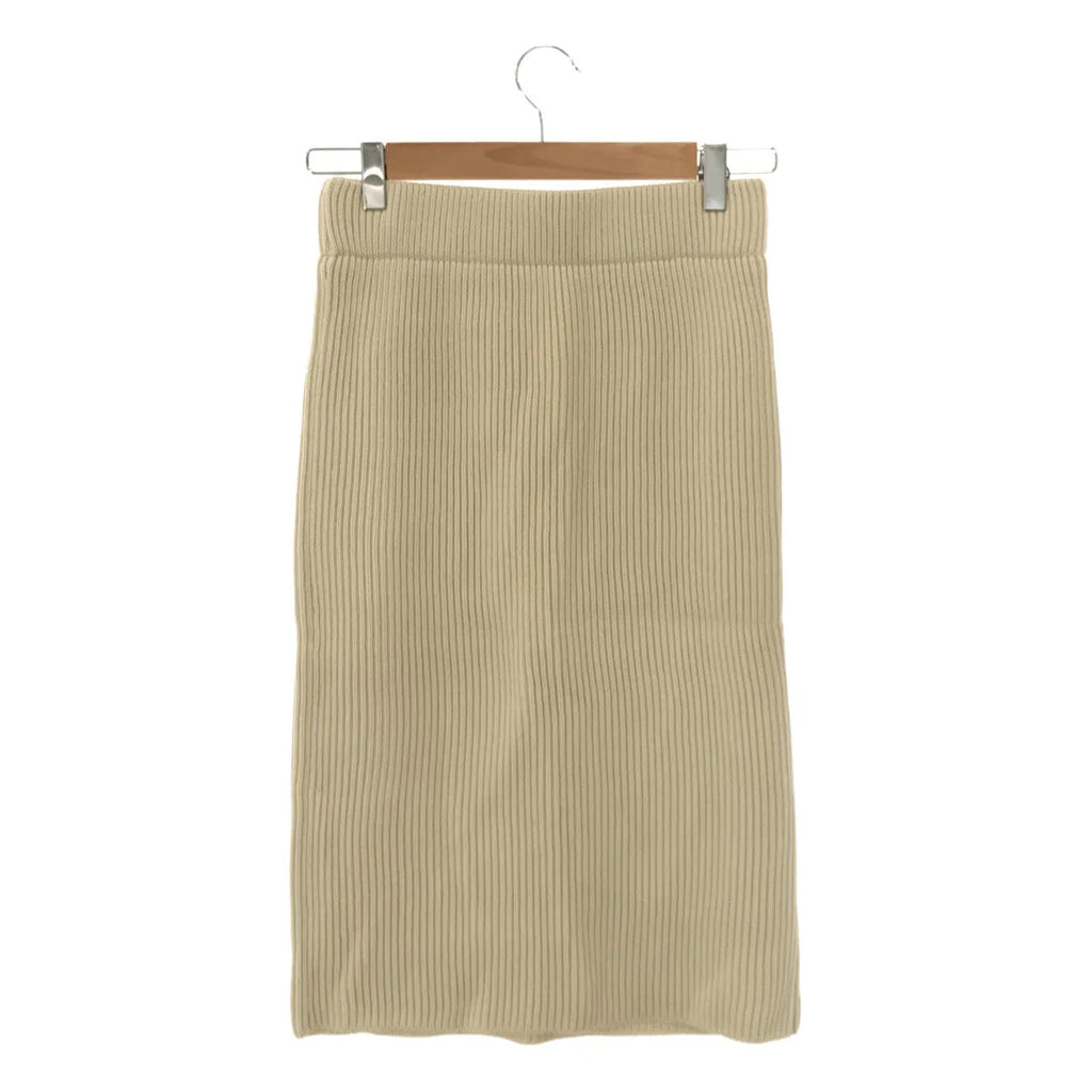 [狀況良好] HYKE |全襯裡羅紋針織裙 | 1 |象牙 |女性的