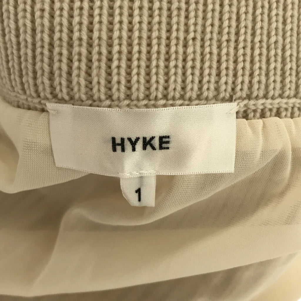 [狀況良好] HYKE |全襯裡羅紋針織裙 | 1 |象牙 |女性的