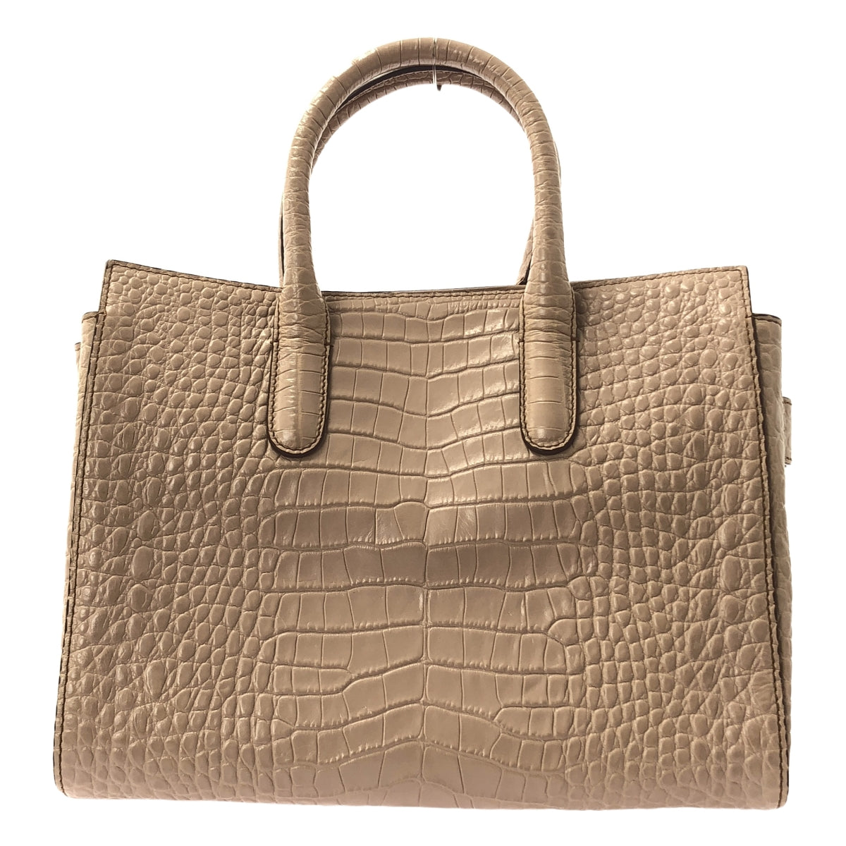 【新品】  Max Mara / マックスマーラ | レザー クロコ型押し ショルダーストラップ付 バッグ | ピンク | レディース