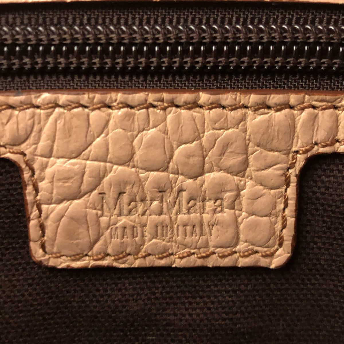 【新品】  Max Mara / マックスマーラ | レザー クロコ型押し ショルダーストラップ付 バッグ | ピンク | レディース