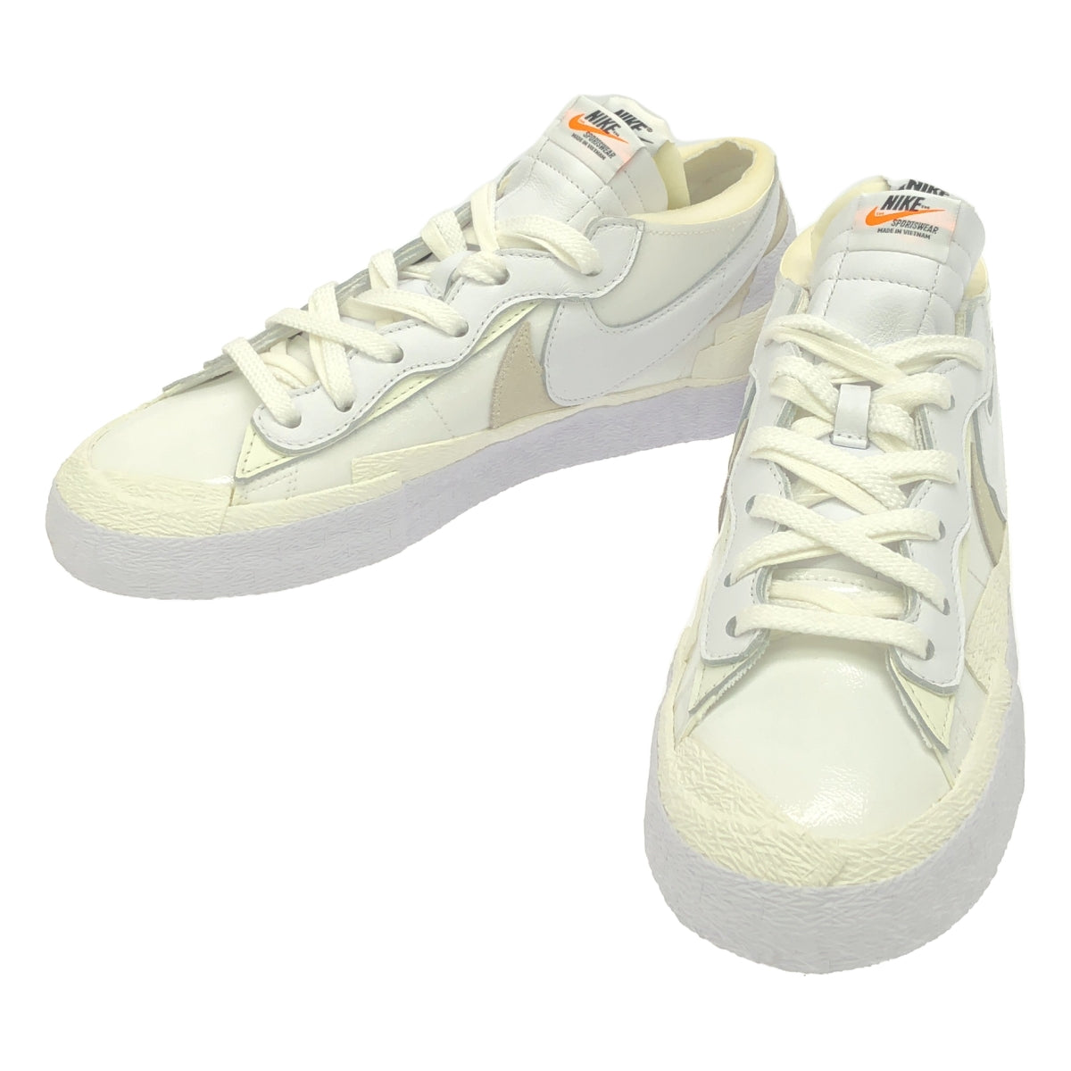 【미품】 sacai / 사카이 | × NIKE / 나이키 / BLAZER LOW / DM6443-100 브레이저 로우 스니커즈 | 29 | 세일-화이트 | 남성