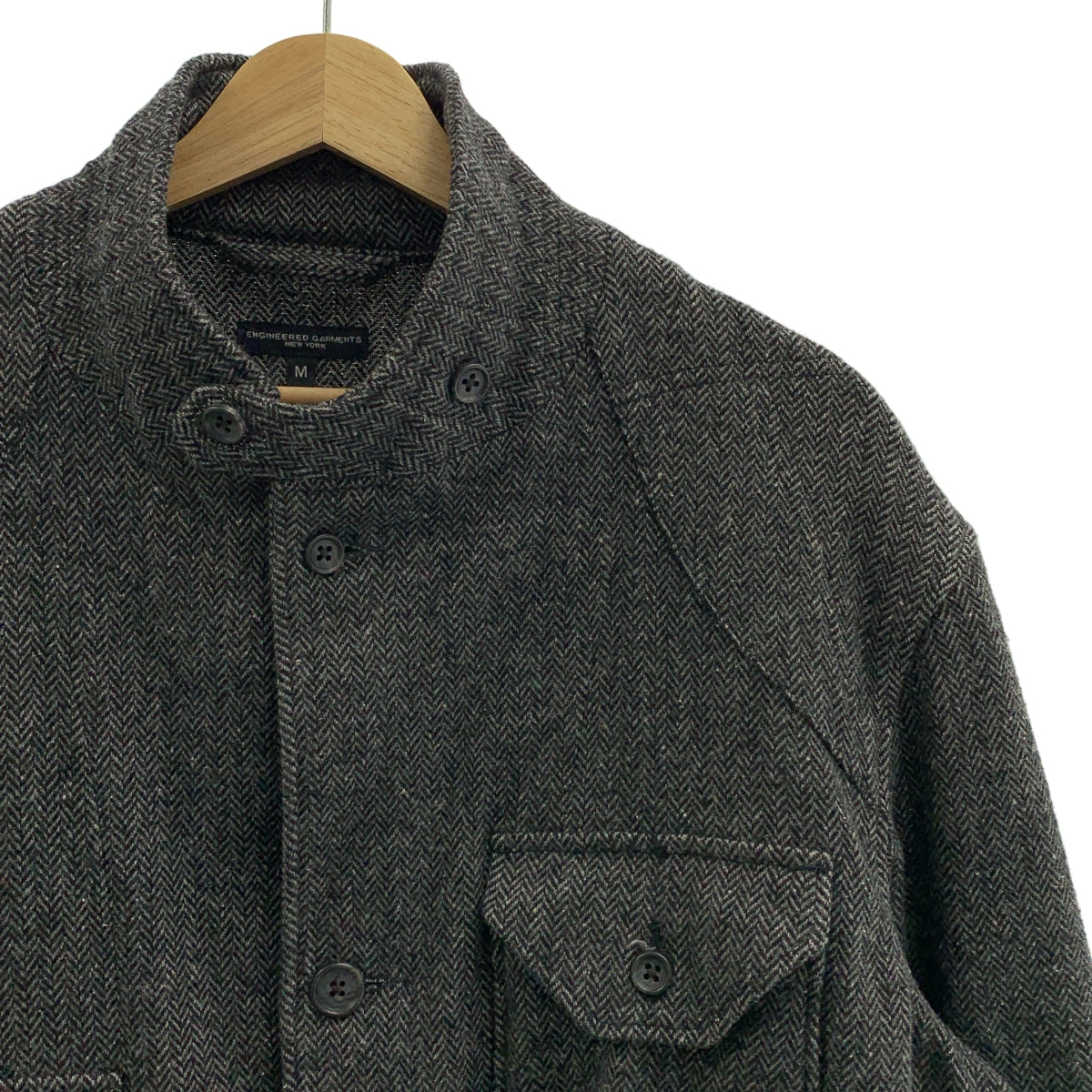 Engineered Garments | x beams / Beams 獨家羊毛粗花呢人字紋工裝夾克 | M 碼 | 男款