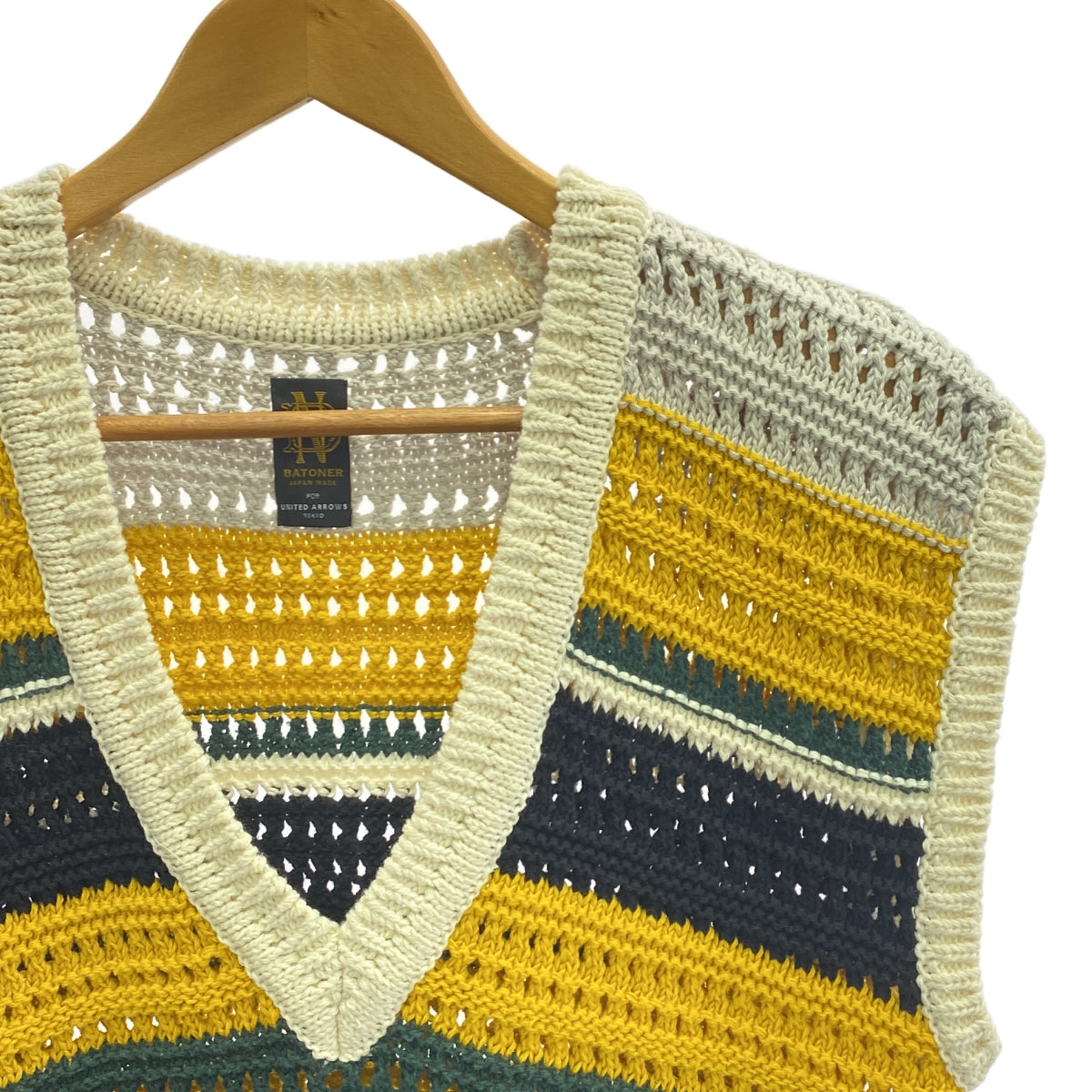 接力棒 / 接力棒 | Overborder 針織背心 | F |黃色 x 綠 |女的