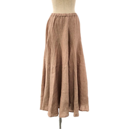 [Good Condition] L'Appartement / Appartement | [Maison De Vacances] Flare Skirt Linen Long Skirt | F | Pink | Women's