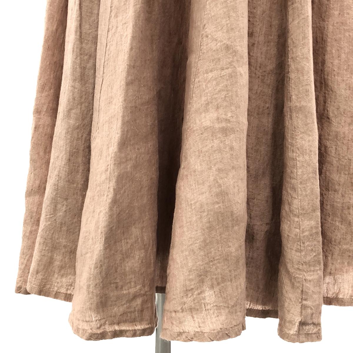 [Good Condition] L'Appartement / Appartement | [Maison De Vacances] Flare Skirt Linen Long Skirt | F | Pink | Women's