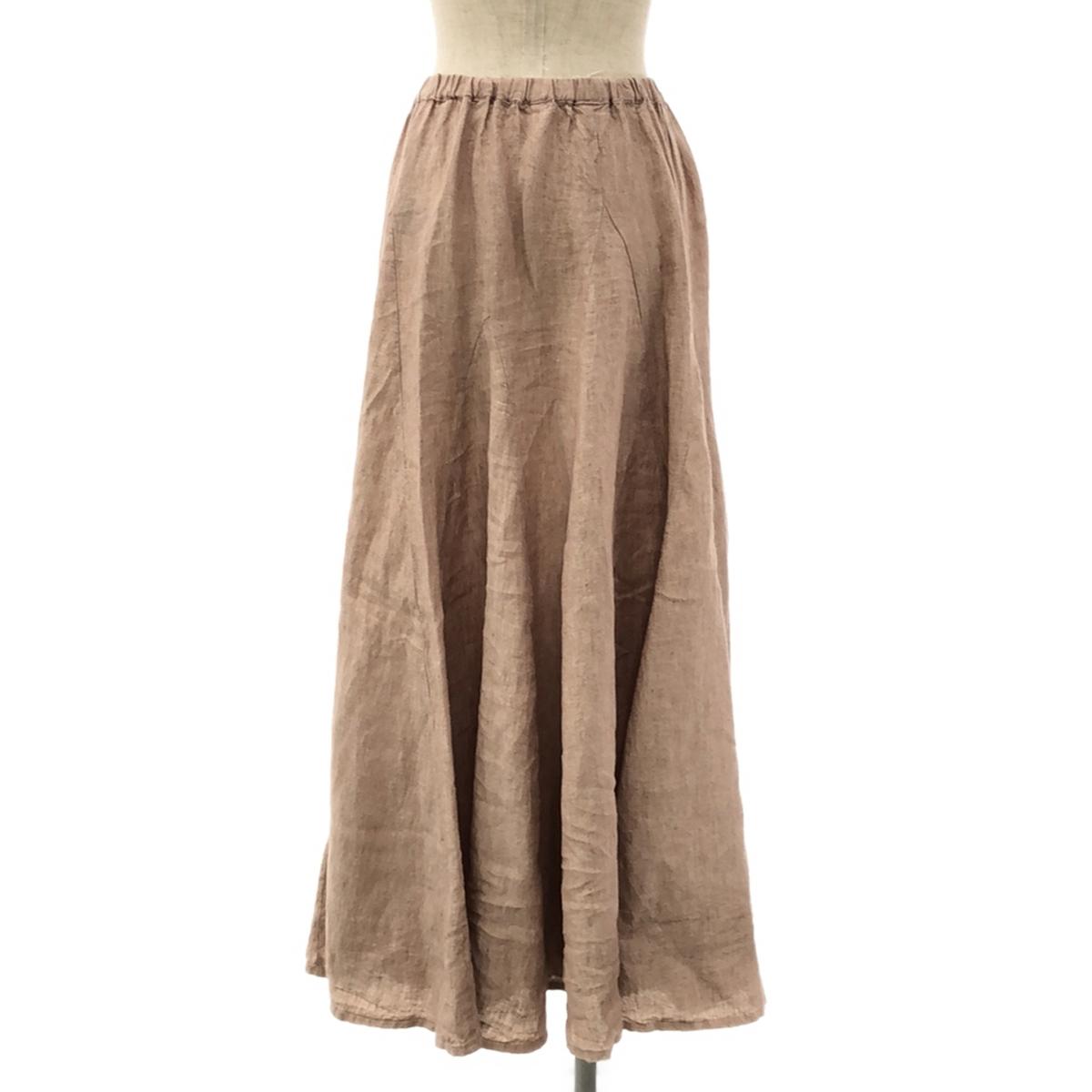 [Good Condition] L'Appartement / Appartement | [Maison De Vacances] Flare Skirt Linen Long Skirt | F | Pink | Women's