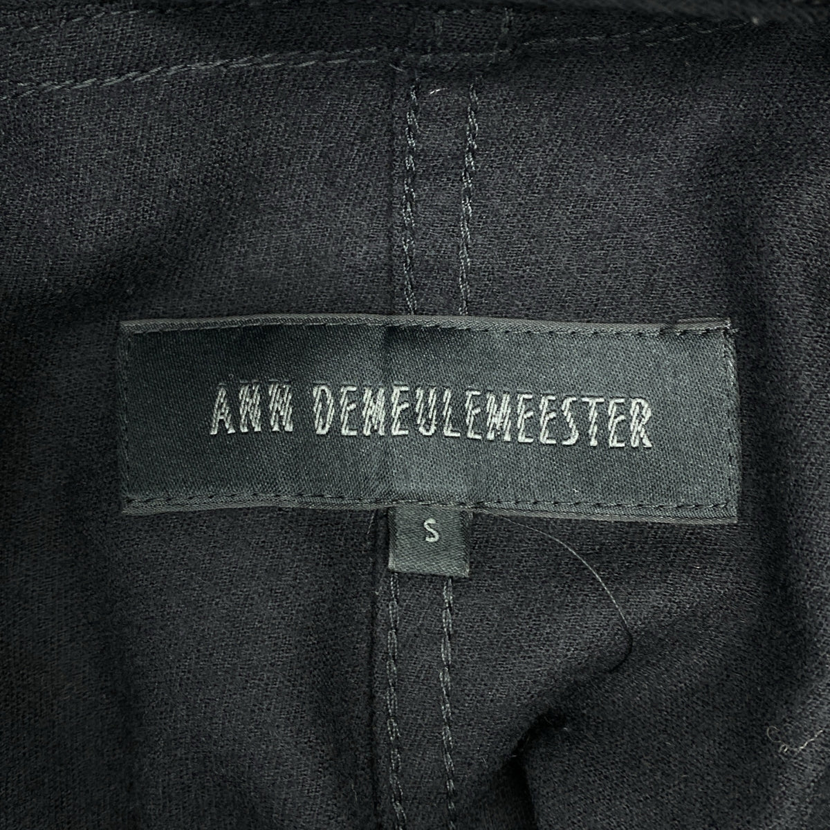 ANN DEMEULEMEESTER / 안두무르메스테르 | 울 오버사이즈 후데드모즈코트 | S | 블랙 |
