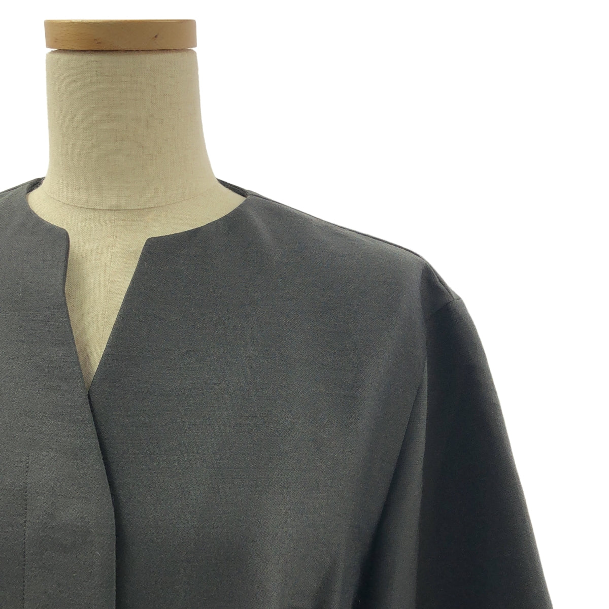 ebure / エブール | クリアダブルクロス ベルテッドペプラムブラウス シャツ | 36 | レディース