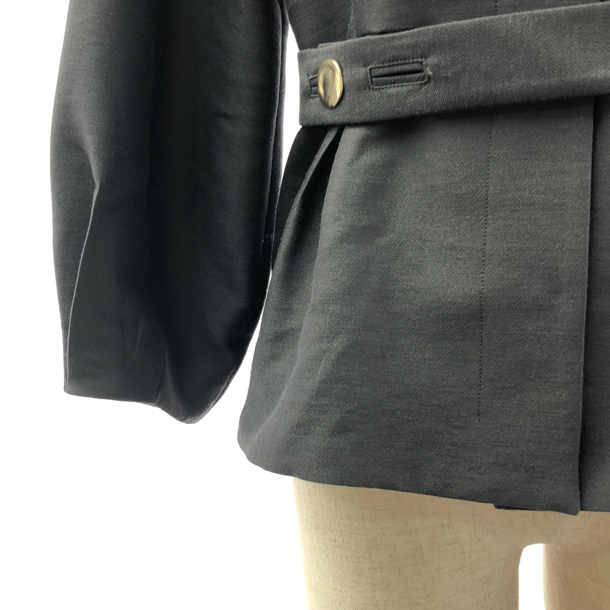 ebure / エブール | クリアダブルクロス ベルテッドペプラムブラウス シャツ | 36 | レディース